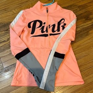 Pink by Victoria Secret 1/2 zip pullover size X Small